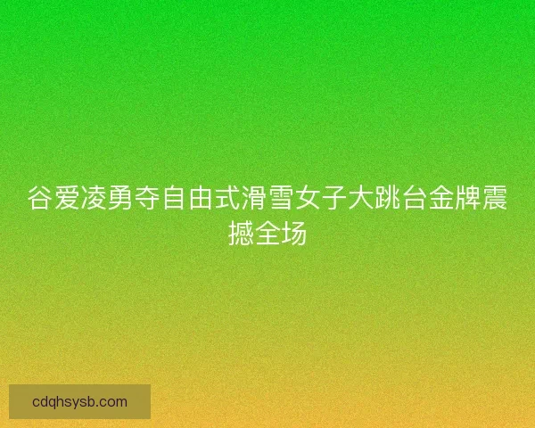 谷爱凌勇夺自由式滑雪女子大跳台金牌震撼全场